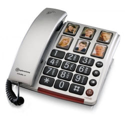 amplicomms BigTel 40 Plus Téléphone analogique Noir, Gris