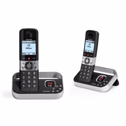 Alcatel F890, Téléphone DECT, Combiné sans fil, Haut-parleur, 200 entrées, Identification de l'appelant, Noir
