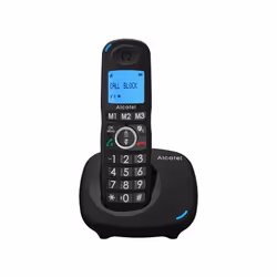 Alcatel XL535 DUO, Combiné sans fil, Haut-parleur, 100 entrées, Identification de l'appelant, Noir