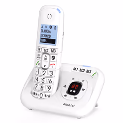 Alcatel XL785 Voice, Téléphone analog/dect, Combiné sans fil, Haut-parleur, 100 entrées, Identification de l'appelant, Blanc