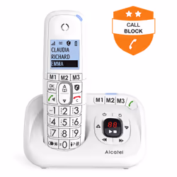 Alcatel XL785 Voice Téléphone analog/dect Identification de l'appelant Blanc - Vue supplémentaire 5