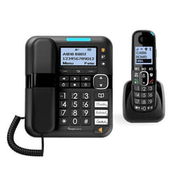 amplicomms BigTel 1580 Téléphone DECT Identification de l'appelant Noir