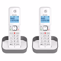 Alcatel F860, Téléphone DECT, Combiné sans fil, Haut-parleur, 100 entrées, Identification de l'appelant, Gris