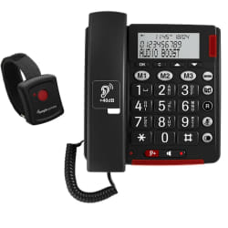 amplicomms BigTel 50 Alarm Plus Téléphone analogique Identification de l'appelant Gris foncé
