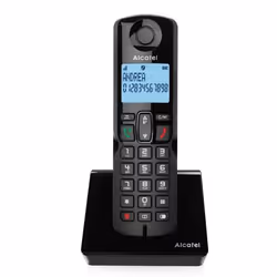 Alcatel S280 DUO BLK, Téléphone DECT, Combiné sans fil, Haut-parleur, 50 entrées, Identification de l'appelant, Noir