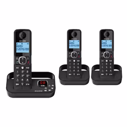 Alcatel F860, Téléphone DECT, Combiné sans fil, Haut-parleur, 100 entrées, Identification de l'appelant, Noir