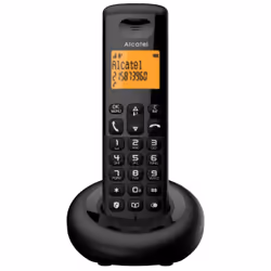 Alcatel E160, Téléphone DECT, 50 entrées, Identification de l'appelant, Noir