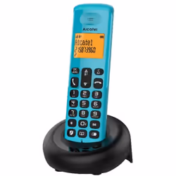 Alcatel E160, Téléphone DECT, 50 entrées, Identification de l'appelant, Noir, Vert