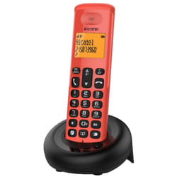 Alcatel E160 Téléphone DECT Identification de l'appelant Noir, Rouge