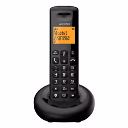 Alcatel E160, Téléphone DECT, 50 entrées, Identification de l'appelant, Noir