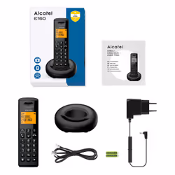 Alcatel E160 Téléphone DECT Identification de l'appelant Noir - Vue supplémentaire 4