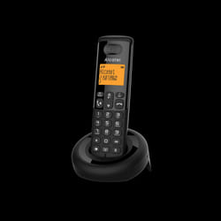 Téléphone fixe sans fil Alcatel E260 avec Fonction blocage des appels publicitaires Noir