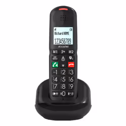 Alcatel XL685 Duo EWE, Téléphone analogique, Combiné sans fil, Haut-parleur, 100 entrées, Identification de l'appelant, Noir