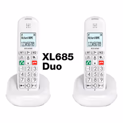 Alcatel XL685 Duo EWE Téléphone analogique Identification de l'appelant Noir
