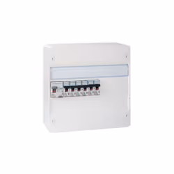Tableau électrique pré-équipé auto 1 rangée 1ID 40A 6 disjoncteurs assemblé par 123elec avec composants Legrand Ce tableau él ...