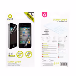 Muvit MUSCP0214, Apple, iPhone 4/4S, Transparent, 2 pièce(s)