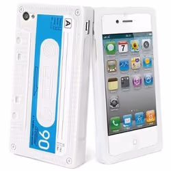Muvit MURUB0036, Housse, Apple, iPhone 4 iPhone 4S, Bleu, Blanc