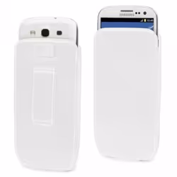 MUVIT Etui Vertical Taille Xxl Blanc Passant Ceinture 68x135x7mm