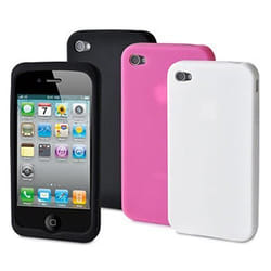 MUVIT Coques - 3 pièces : Rose Blanc Noir - Silicone - Pour Apple Iphone 5 5s 5se +