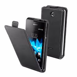 Muvit Slim, Folio porte carte, Sony, Xperia E, Noir