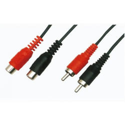 Waytex 5m 2x RCA M/F câble audio 2 x RCA Noir