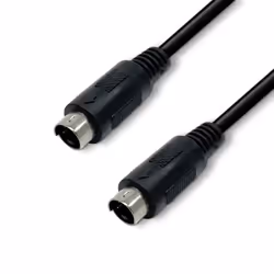 Waytex 22315, 1,5 m, S-Video (6-pin), S-Video (4-pin), Mâle, Mâle, Noir