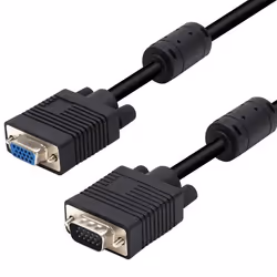 Waytex 27224, 5 m, VGA (D-Sub), VGA (D-Sub), Mâle, Femelle, Noir