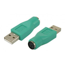 Waytex 11407 changeur de genre de câble USB A PS/2 Vert