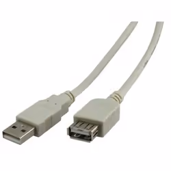 Waytex 11306, 0,6 m, USB A, USB A, USB 2.0, Beige