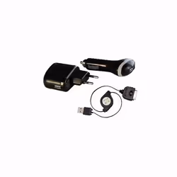 Waytex 59224, Auto, Intérieure, Secteur, Allume-cigare, USB, Noir