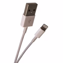 Waytex 11205V, 1 m, Lightning, USB A, Mâle, Mâle, Blanc