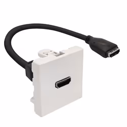 Plastron HDMI - WAYTEX - 37267 - 45x45 mm - Câble 20 cm - F/F femelle