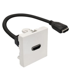 Plastron HDMI - WAYTEX - 37267 - 45x45 mm - Câble 20 cm - F/F femelle