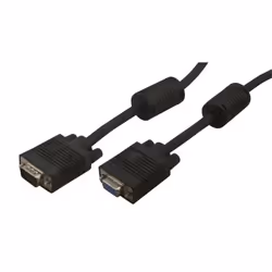 Waytex 27227, 15 m, VGA (D-Sub), VGA (D-Sub), Mâle, Femelle, Noir