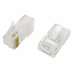 Waytex 37104, RJ-45, Transparent, Mâle, Droit, Plastique, Cat5e