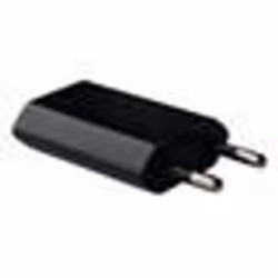 Chargeur USB sur prise secteur compact 1A noir SACHET