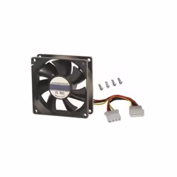 Waytex 19350, Ventilateur, 8 cm, Noir
