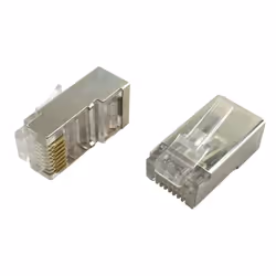 Waytex 37152, RJ-45, Métallique, Transparent, Mâle, Droit, Métal, Plastique, Cat5e