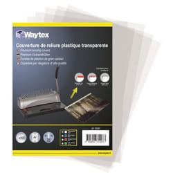 Couverture de reliure - WAYTEX - A4 - PVC 200 microns - Transparent - Pack de 100 feuilles