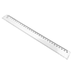 Règle plate 30 cm Waytex 931220 - Graduation en mm - Transparente