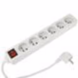 Multiprise électrique - WAYTEX - 6 prises - 1.50m - Interrupteur - Blanc - NF