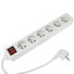 Multiprise électrique - WAYTEX - 6 prises - 1.50m - Interrupteur - Blanc - NF