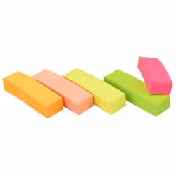 500 Marques Pages Papier Autocollants Repositionnables – 5 Blocs de 100 Feuilles 50 x15 mm Couleurs Fluo