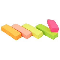 500 Marques Pages Papier Autocollants Repositionnables – 5 Blocs de 100 Feuilles 50 x15 mm Couleurs Fluo