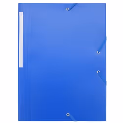 Chemise à élastiques polypro WAYTEX - 3 rabats - Bleu opaque - Format A4