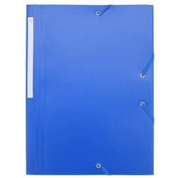 Chemise à élastiques polypro WAYTEX - 3 rabats - Bleu opaque - Format A4