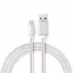 Câble USB-C vers USB pour charge et transfert de données - WAYTEX - 1m - Gaine nylon tressé - Blanc
