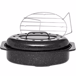 Warmcook - cocotte ovale en acier carbon 38x26cm + grille - 0508+2006