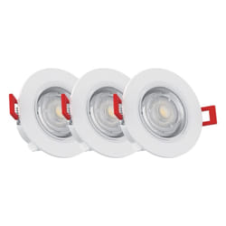 Xanlite - Lot de 3 Spots Encastrable LED Intégrés - Orientable - cons. 4.5W (eq. 50W) - 345 lumens - Blanc neutre - PACK3SEL345CW