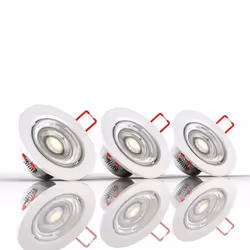 XanLite Tris di 3 faretti ad incasso 35.5 m luce calda, 5,6 W, 50 W, 345 lm, 15000 h, Blanc chaud
